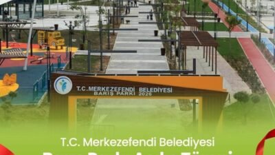 Merkezefendi Belediyesi tarafından Karahasanlı Mahallesi’nde yapımı tamamlanan "Barış Parkı", yarın