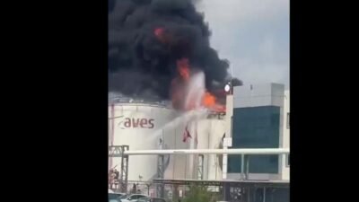 Mersin’in Akdeniz ilçesinde bulunan bir biyodizel üretim tesisinde yangın çıktı.