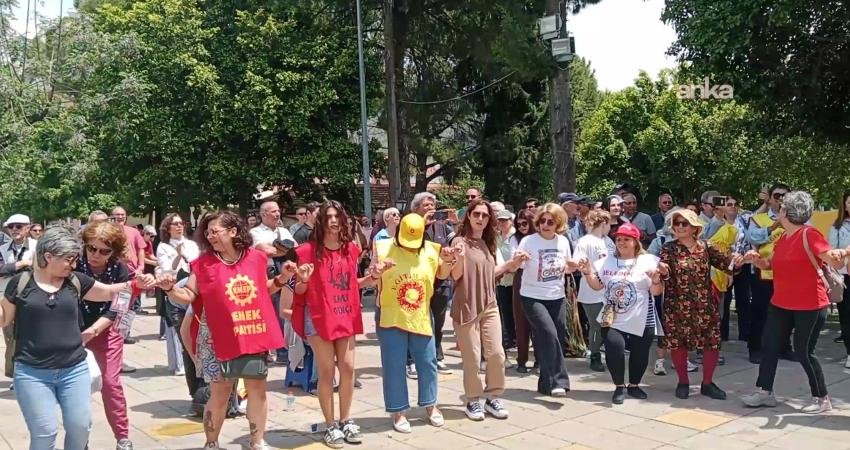 Muğla'nın Ortaca ilçesinde, Eğitim-Sen, SES, BES ve Tüm Emeklilerin Sendikası'nın