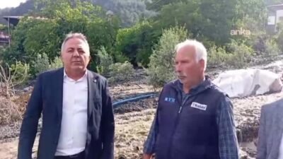 Osmaniye’nin Bahçe ilçesinde sabah saatlerinde başlayan şiddetli sağanak yağış, sele