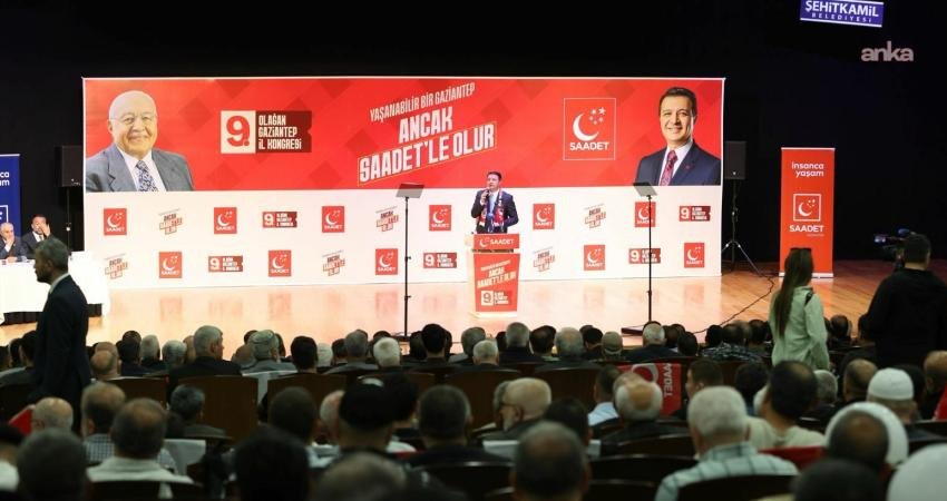 Saadet Partisi Genel Başkanı Mahmut Arıkan, partisinin Gaziantep 9. Olağan