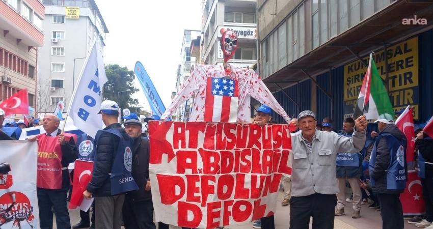 Samsun'da kutlanan 1 Mayıs Emek ve Dayanışma Günü’nde konuşan TÜRK-İŞ