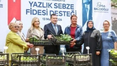 Silivri Belediye Başkanı Bora Balcıoğlu, TÜRAM'da kadın üreticilere yönelik düzenlenen fide