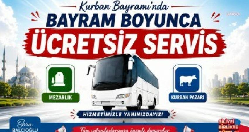 Silivri Belediyesi’nden bayramda ücretsiz ring seferleri Silivri Belediyesi, 24 Mayıs-30 Mayıs 2026 tarihleri arasında Kurban Pazarı