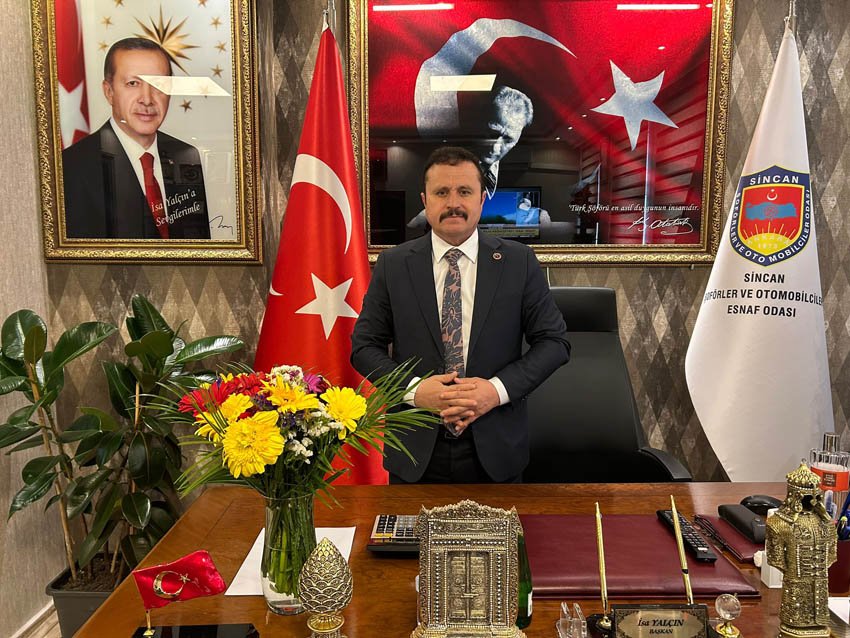 Sincan Şoförler ve Otomobilciler Esnaf Odası Başkanı İsa Yalçın, Sincan'da