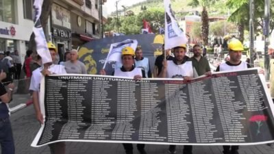 Bağımsız Maden-İş Sendikası üyeleri, Soma Maden Faciası'nın 12’nci yılı nedeniyle