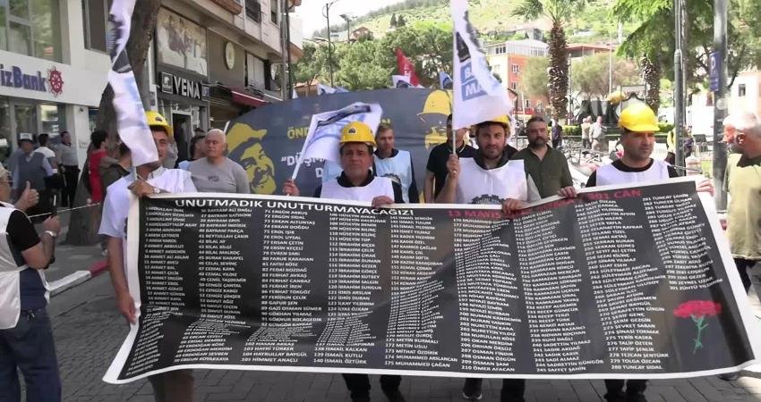 Bağımsız Maden-İş Sendikası üyeleri, Soma Maden Faciası'nın 12’nci yılı nedeniyle