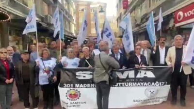 Samsun’da Soma maden faciasının 12’nci yılında yapılan basın açıklamasında, “Unutmayacağız,