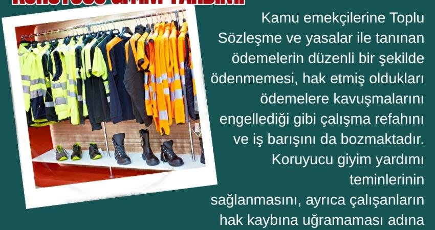 Tarım Orkam-Sen, personele koruyucu giyim yardımı yapılması talebiyle Tarım ve
