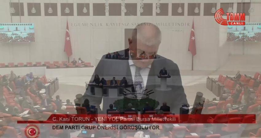 DEM Parti'nin basın özgürlüğüne ilişkin verdiği Meclis araştırması üzerine söz