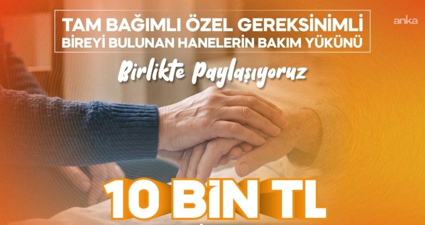 Tekirdağ Büyükşehir Belediyesi, hanesinde tam bağımlı özel gereksinimli birey bulunan