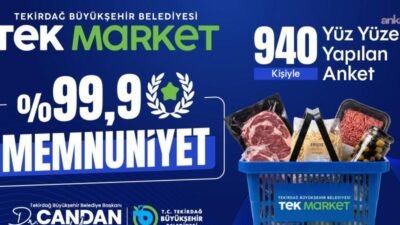 Tekirdağ Büyükşehir Belediyesi’nin sosyal belediyecilik anlayışıyla hayata geçirdiği TEK Market