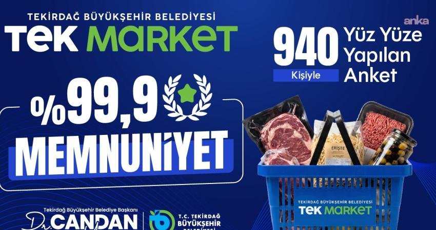 Tekirdağ Büyükşehir Belediyesi’nin sosyal belediyecilik anlayışıyla hayata geçirdiği TEK Market