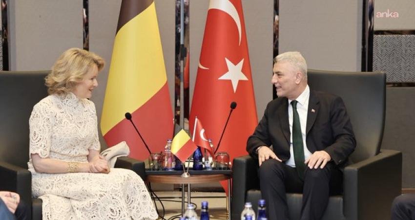 Ticaret Bakanı Ömer Bolat, Belçika Kraliçesi Mathilde ve beraberindeki heyet