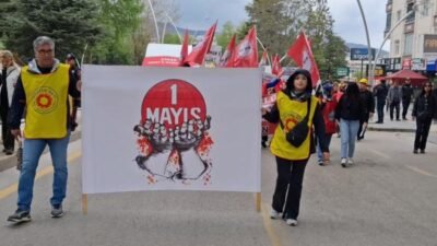 Tokat’ta 1 Mayıs Emek ve Dayanışma Günü, olumsuz hava koşullarına