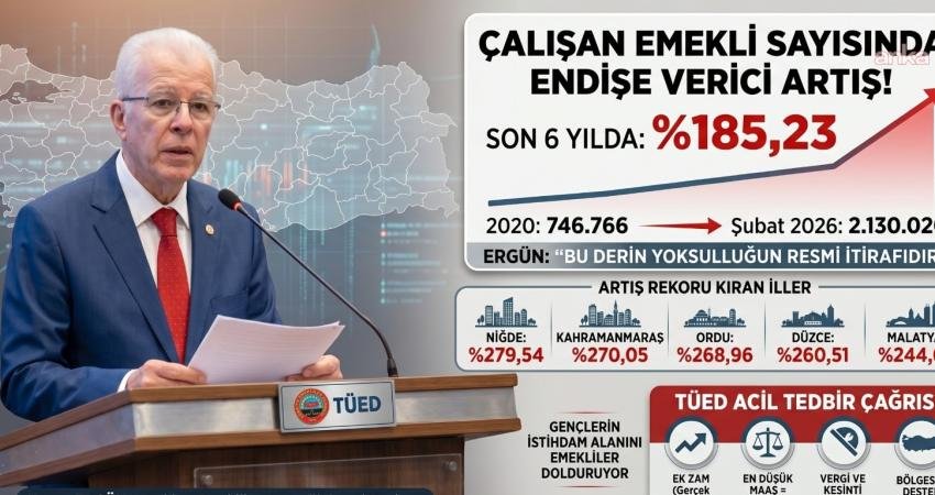 Türkiye Emekliler Derneği (TÜED) Genel Başkanı Kazım Ergün, “6 yılda