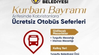 Turgutlu Belediyesi, Kurban Bayramı öncesinde vatandaşların mezarlık ziyaretlerini kolaylaştırmak amacıyla