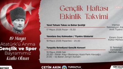 Turgutlu Belediyesi, 19 Mayıs Atatürk’ü Anma, Gençlik ve Spor Bayramı’nı