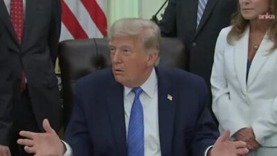 ABD Başkanı Trump: “Erdoğan benim dostum, Türkiye ile İsrail arasında çatışma beklemiyorum” ABD Başkanı Donald Trump, Cumhurbaşkanı Recep Tayyip Erdoğan'ı "çok iyi