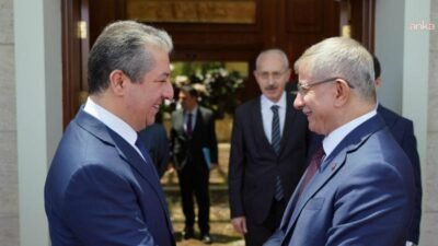 Gelecek Partisi Genel Başkanı Ahmet Davutoğlu, IKBY Başbakanı Mesrur Barzani