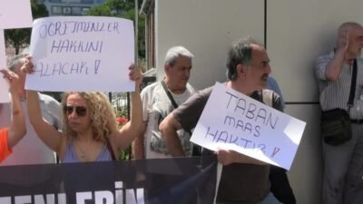 Ankara’da açlık grevi yapan özel sektör öğretmenlerine destek için Kağıthane