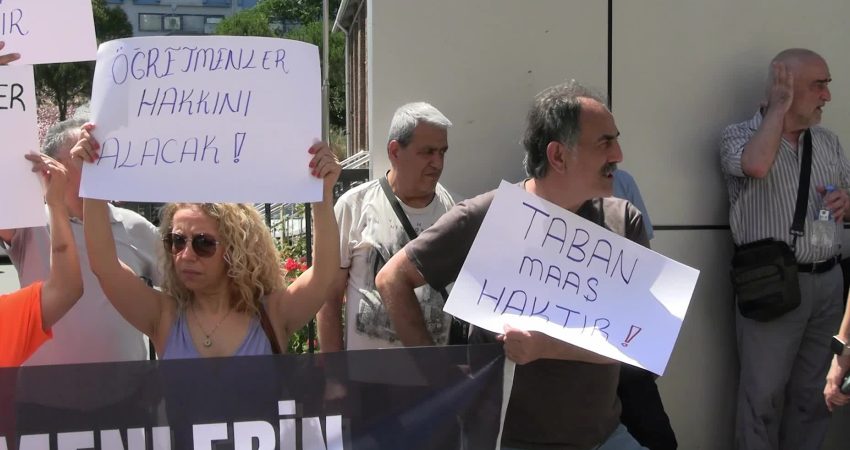 Ankara’da açlık grevi yapan özel sektör öğretmenlerine destek için Kağıthane