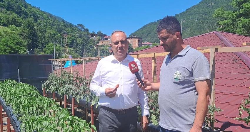 Artvin’in Borçka Belediyesi tarafından İsmet Acar Sosyal Tesisleri kafeteryasının çatısında