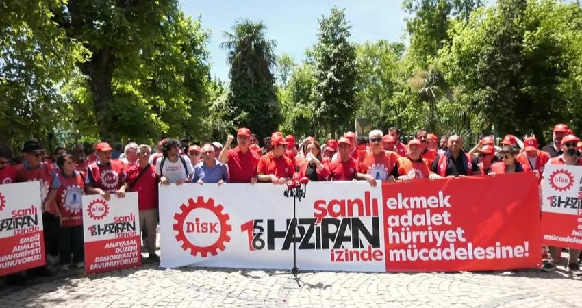 DİSK 15-16 Haziran işçi direnişinin 56. yıl dönümünde, direniş sırasında