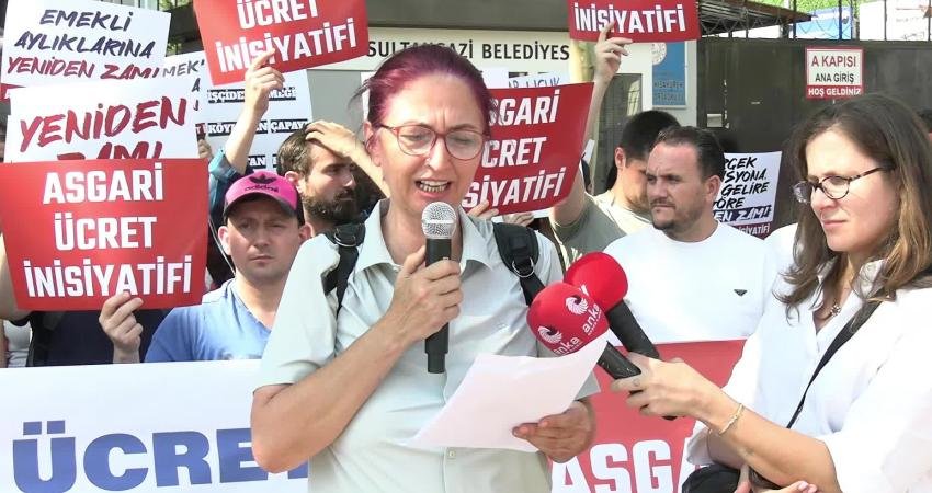 Asgari Ücret İnisiyatifi, Sultançiftliği’nde gerçekleştirdiği eylemde, “Hükümet  milyonların en yakıcı gündemi