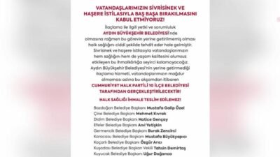 Aydın'da CHP'li 10 ilçe belediye başkanı, Aydın Büyükşehir Belediyesi'nin ilaçlama