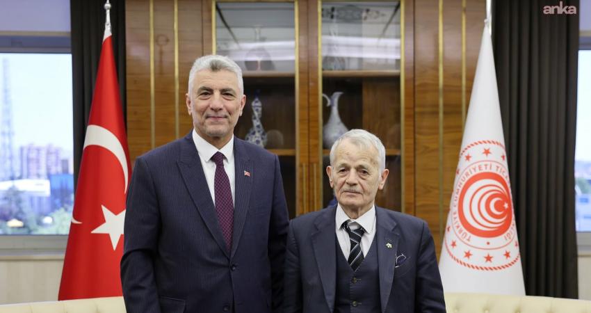 Ticaret Bakanı Ömer Bolat, Kırım Tatar Milli Lideri Mustafa Abdülcemil