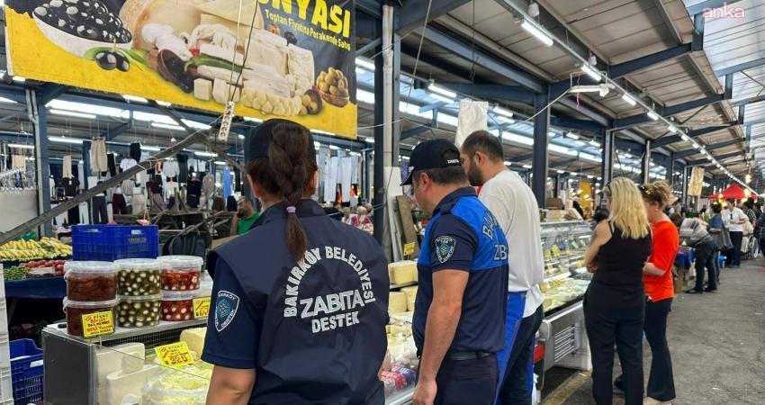 Bakırköy Belediyesi Zabıta İşleri Müdürlüğü ekipleri, ilçe genelindeki halk pazarlarında