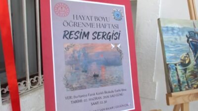 Balıkesir’in Burhaniye ilçesinde Halk Eğitimi Müdürlüğü'nce düzenlenen kurslara katılan kadınların