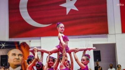 Bayraklı Belediyesi tarafından düzenlenen jimnastik, bale ve modern dans kurslarına