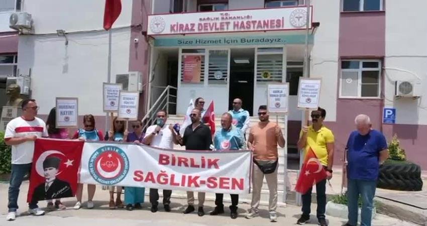 Birlik Sağlık-Sen İzmir Şubesi, Kiraz Devlet Hastanesi'nde baskı ve mobbing
