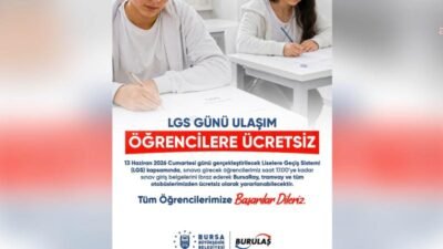 Bursa Büyükşehir Belediyesi Başkan Vekili Şahin Biba, 13 Haziran Cumartesi