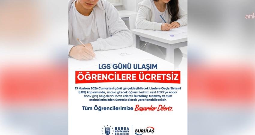 Bursa Büyükşehir Belediyesi Başkan Vekili Şahin Biba, 13 Haziran Cumartesi