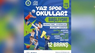 Bursa Büyükşehir Belediyesi’nin çocuklara spor sevgisi aşılamak ve yaz tatillerini