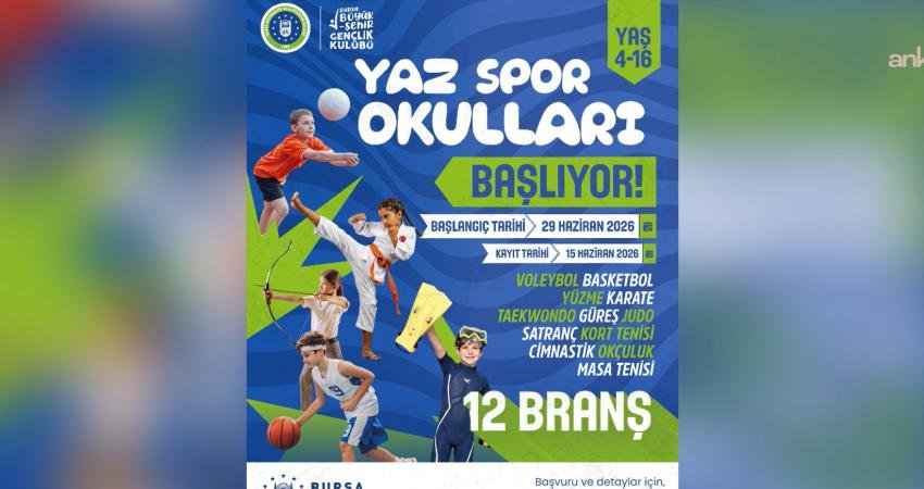 Bursa Büyükşehir Belediyesi’nin çocuklara spor sevgisi aşılamak ve yaz tatillerini