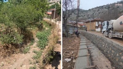 Bursa Büyükşehir Belediyesi’ne bağlı BUSKİ ekipleri, Gürsu ilçesi Dışkaya Mahallesi’nde