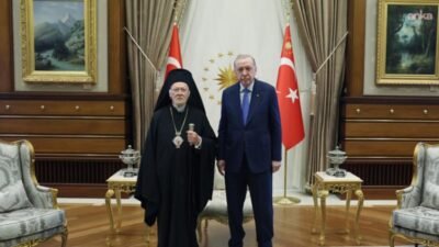 Cumhurbaşkanı Recep Tayyip Erdoğan,  Fener Rum Patriği Bartholomeos'u kabul