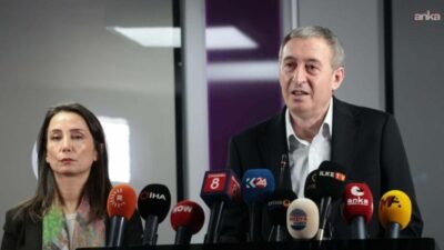 DEM Parti Eş Genel Başkanları Tülay Hatimoğulları ve Tuncer Bakırhan,
