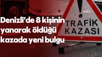 Denizli'de, Pamukkale Turizm‘e ait yolcu otobüsünün bariyerlere çarparak yanması sonucu