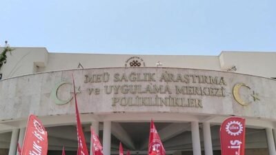 DİSK Başkanı Arzu Çerkezoğlu, Mersin Üniversitesi Rektörlüğü’nün, üniversite hastanesinde çalışan