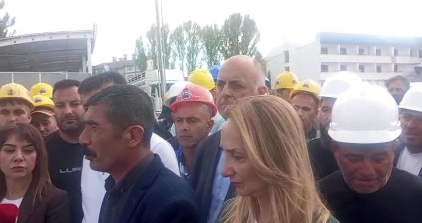 Doruk Madencilik işçileri, 28 Nisan'da verilen taahhütlerin yerine getirilmemesini protesto