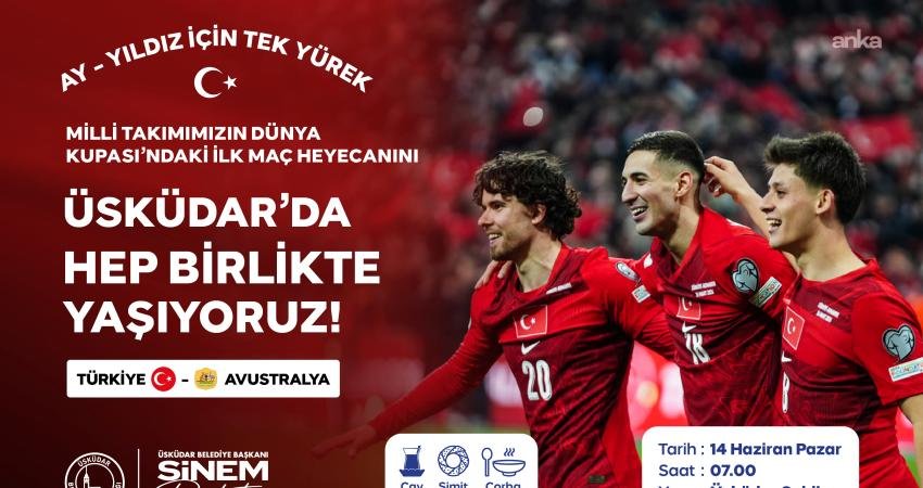 Üsküdar Belediyesi, A Milli Futbol Takımı’nın Dünya Kupası yolculuğundaki ilk