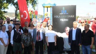Edremit Belediyesi tarafından yapım çalışmaları tamamlanan Volkan Konak Parkı, düzenlenen