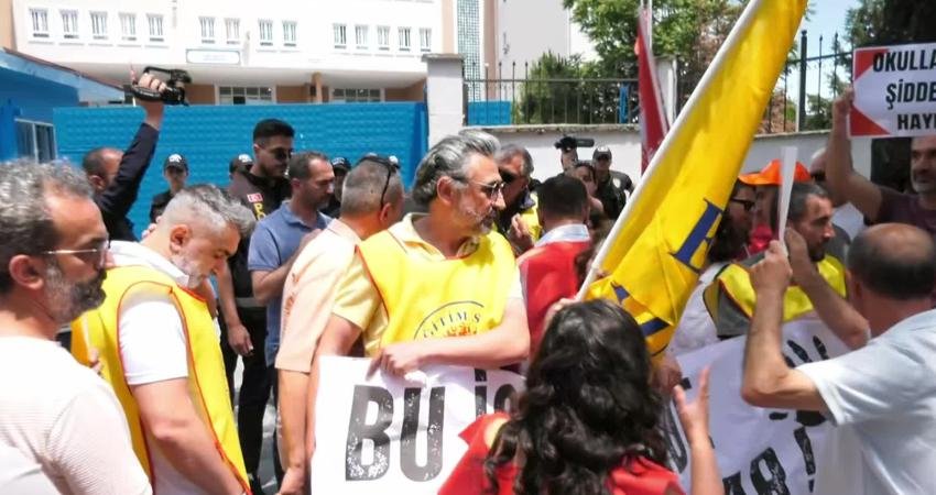 Eğitim emekçileri Şişli'de bir okuldaki mobing ve baskı iddialarıyla ilgili
