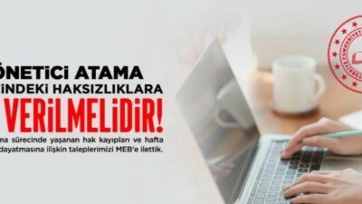 Eğitim-İş, Milli Eğitim Bakanlığı'nın "Yönetici Yetiştirme Programı"nın eğitim emekçilerini tükenmişlik