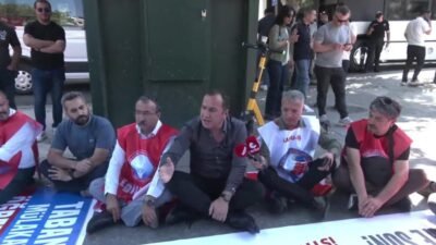 Eğitim-İş'in Milli Eğitim Bakanlığı önündeki eylemine destek veren açlık grevindeki